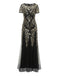 1920s Sequins Beading Mesh Formal Dress