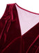 Red 1950s Velvet Polka Dot Lined Bow Dress