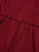 Red 1940s Stand Collar Butterflies Blouse
