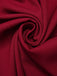 Red 1940s Buttoned Solid Skirt
