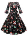 1950s Christmas Flare Sleeve Belted Dress