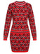 Red 1960s Christmas Jacquard Dress