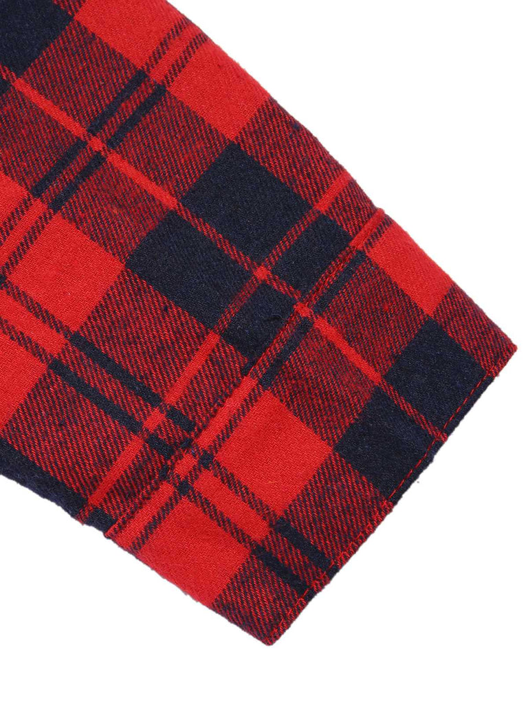 Red 1930s Christmas Plaid Jumpsuit