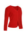 2PCS 1930s Red Knit Sweater & Black Fishtail Skirt