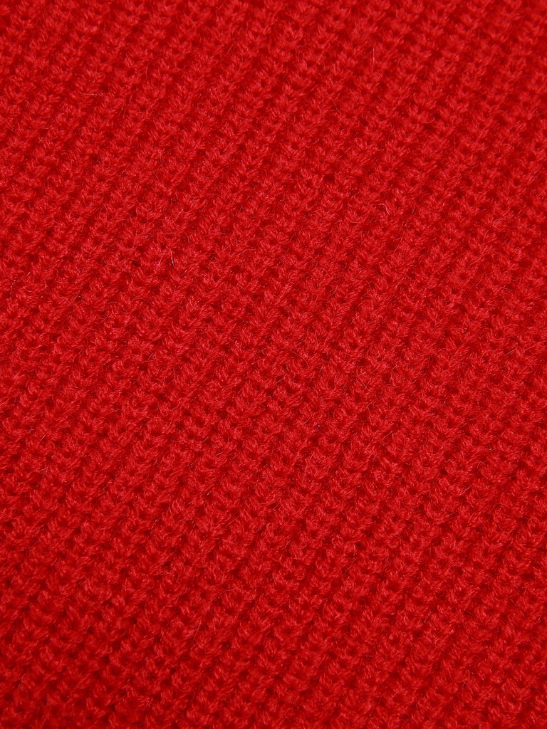 2PCS 1930s Red Knit Sweater & Black Fishtail Skirt