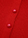 2PCS 1930s Red Knit Sweater & Black Fishtail Skirt