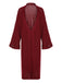 Red 1940s Christmas Solid Knit Cardigan
