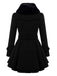Christmas Fur Collar Waisted Woolen Coat