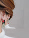 Christmas Tree Smile Star Rhinestoned Earrings