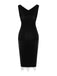 [Pre-Sale] Black 1960s Solid Velvet Bow Dress
