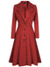 1930s Solid Lapel Long Sleeve Coat
