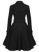 1950s Solid Color Lapel Slim Coat