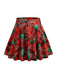 1950s Christmas Snowman Plaid Swing Skirt