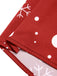 Red 1930s Christmas Strap Snowflake Mermaid Dress