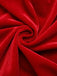 Red 1960s V-Neck Velvet Pleated Wrap Dress