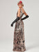1920s Sequined Floor-Length Charleston Dress