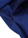 2Pcs Blue 1950s Tie Neck Stripes Blouse & Ruffles Vest Dress