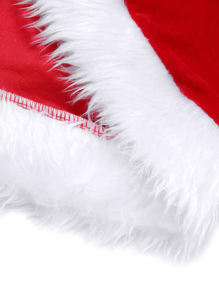 Christmas Hooded Santa Claus Raw Hem Belt Dress
