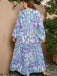 [Plus Size] 1930s Floral V-Neck Lantern Maxi Dress