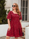[Plus Size] 1950s Hot Stamping Stars Square Neck Dress