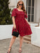 [Plus Size] 1950s Hot Stamping Stars Square Neck Dress