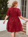 [Plus Size] 1950s Hot Stamping Stars Square Neck Dress