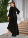 [Plus Size]1930s Seven-Part Sleeve High-Low Hem Mermaid Dress