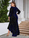 [Plus Size]1930s Seven-Part Sleeve High-Low Hem Mermaid Dress