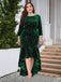[Plus Size]1930s Seven-Part Sleeve High-Low Hem Mermaid Dress