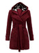 1950s Plaids Hooded Belted Coat