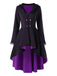 1960s Lace Buttoned Irregular Hem Coat