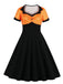 [Plus Size] 1950s Square Neck Polka Dot Dress