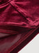 [Plus Size] Red 1950s Velvet Lace-Up Bandeau Vest