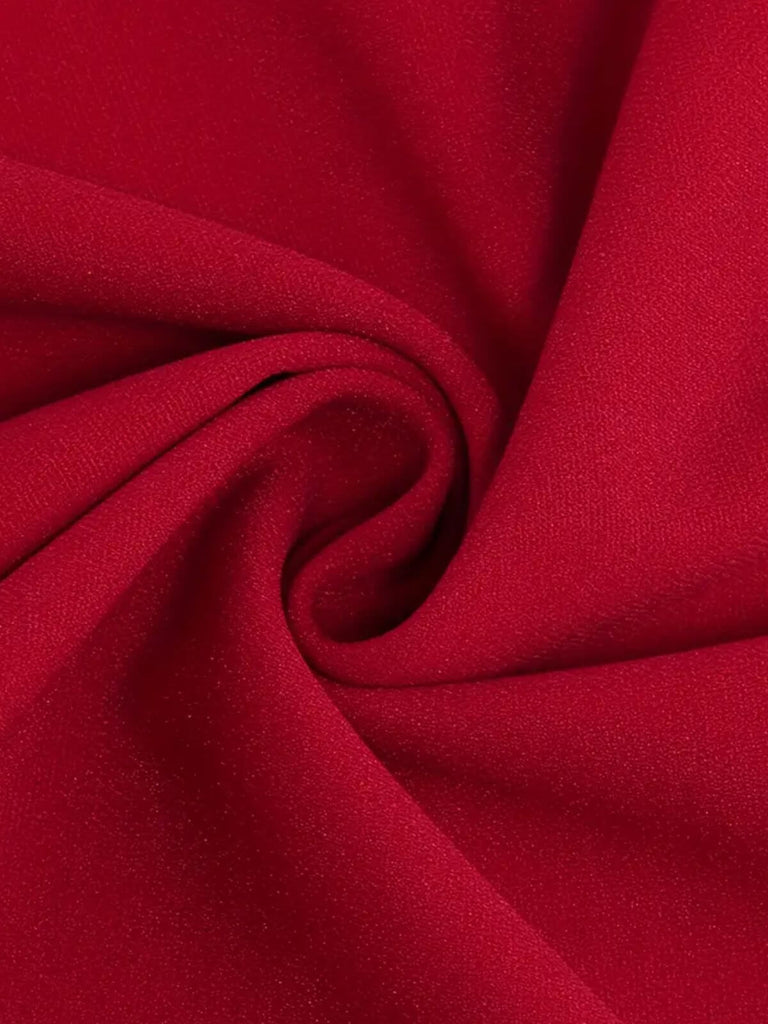 1940s Solid Waist Tie A-Line Skirt