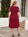 [Plus Size] 1940s Hollow Lace Solid Dress