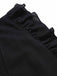 [Plus Size] Black 1930s Ruffle V-Neck Pleated Jumpsuit
