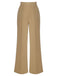 Khaki 1940s High Waist Wide Leg Pants