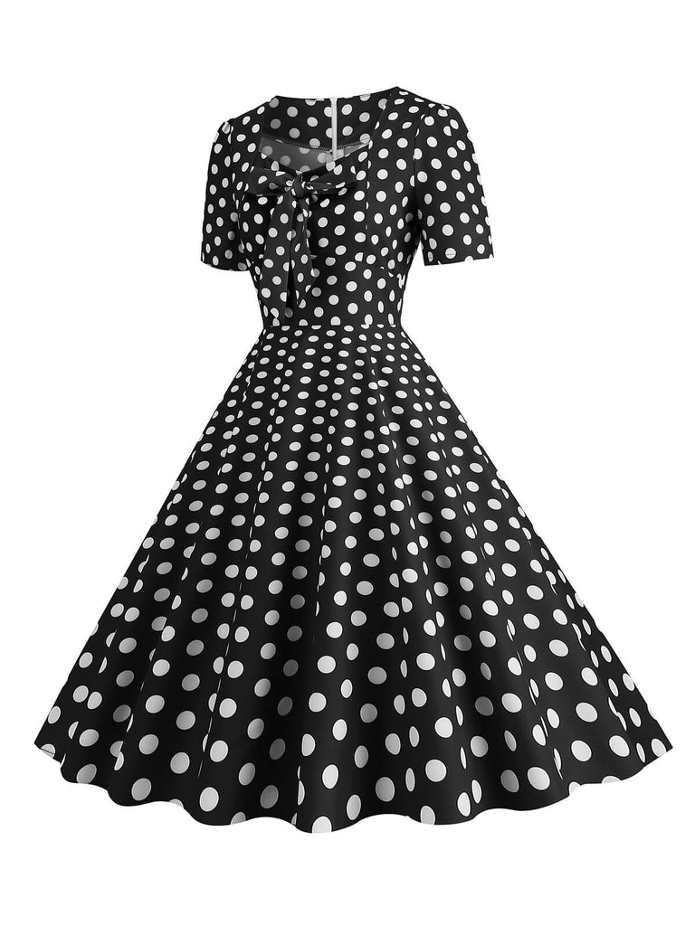 1950s Vintage Sweetheart Bow Swing Dress