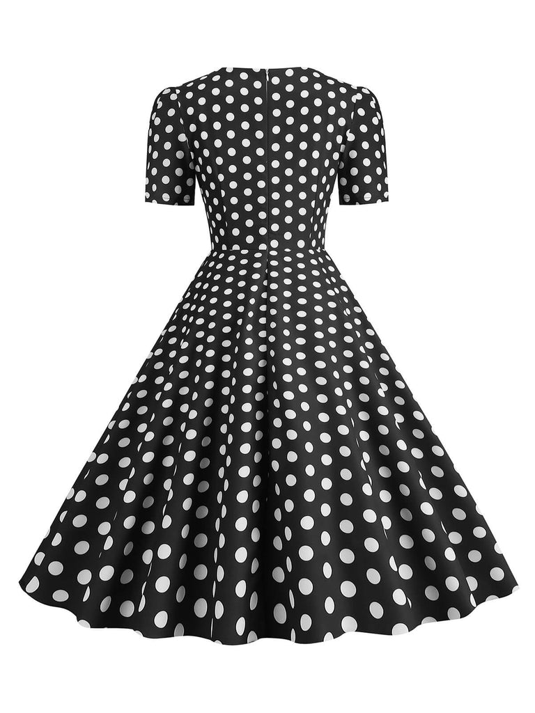 1950s Vintage Sweetheart Bow Swing Dress