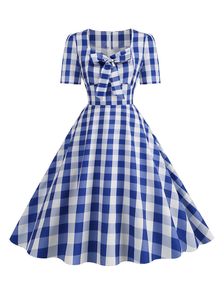 1950s Vintage Sweetheart Bow Swing Dress