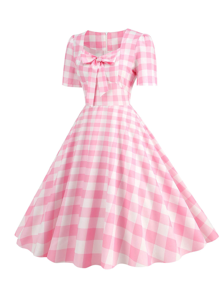 1950s Vintage Sweetheart Bow Swing Dress