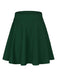 1940s Solid Thigh-Length A-Line Skirt