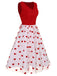 [Pre-Sale] Red 1950s Heart Bow Sleeveless Dress