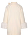 Beige 1960s Bow Decor Woolen Coat