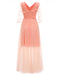 1940s Solid 3D Flowers Banquet Evening Dress