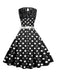 1950s Polka Dot Lace Patchwork Dress