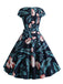 1950s Retro Floral Swing Dress