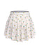 2PCS Beige 1950s Floral One-Piece Swimsuit & Skirt