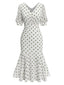 [Pre-Sale] Green 1930s Polka Dot Mermaid Dress