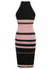 Multicolor 1960s Striped Knit Dress